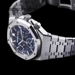 AP Swiss Luxury Watch 26240st 50th Anniversary Blue Plate Three Eyes Chronograph Automatic Mechanical Men's Back Transparent Automatic Tourette Set