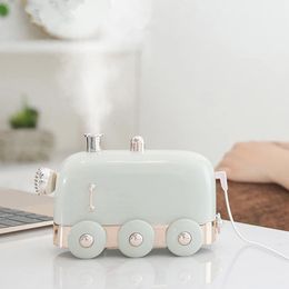 Other Home Garden Mini Train Ultrasonic Air Humidifier 300ml Retro Web Celebrity USB Aroma Diffuser Office Essential Oil Fogger 231116