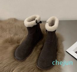 Designer Boots Snow Boot Black Brown Classic cotton soft booties fur Womens Ladies Booties Winter Warm Shoes