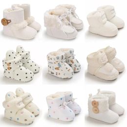 Boots Baby Autumn Winter Boots Baby Girls Winter Warm Shoes Solid Fashion Toddler Blur Ball First Step Childrens Shoes 018M 231115