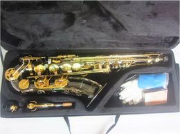 New professional Tenor Saxophone Bb Electroplated black nickel Sax Music instrument Quality Brass Sax With case