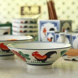 Bowls Dinner Set Porcelain Ceramic Tableware Soup Bowl Kitchen Supplies For Dishes To Eat Utensils Ramen Noodle Bar