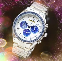 Popular Men's automatic mechanical watch all stainless steel case clock quartz battery super luminous moon space waterproof cool chain bracelet wristwatch gifts