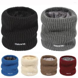 Bandanas Autumn Winter Thickened Lining Knitted Neck Gaiter Ski Tube Scarf Warm Half Face Mask Cover For Men & Women Outdoor