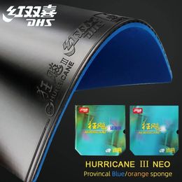 Table Tennis Raquets Hurricane 3 NEO Provincal Rubber Professional Tacky Ping Pong with Blue Orange Sponge 231115