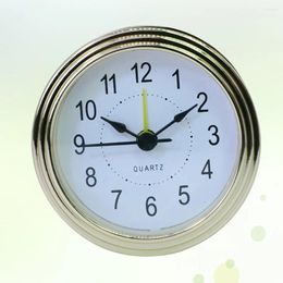 Wall Clocks Diameter 78 MM Mini Clock Quartz Movement Round Miniature Crafts For El (Gold Without )