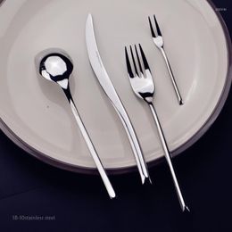 Dinnerware Sets Fashion Creativity Cutlery Set 4pcs Eco Friendly Stainless Steel Design Juegos De Vajilla Home Decore