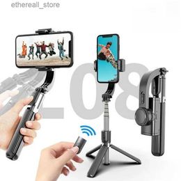 Stabilizers Handheld Stabilizer Anti-Shake Cell Phone Head Bluetooth Remote Control Selfie Stick Tripod L09 Stabilizer Q231116