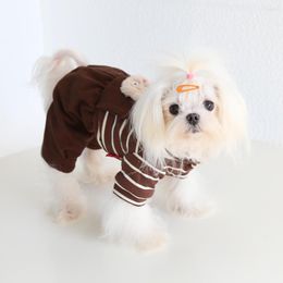 Dog Apparel Pet Clothes Warm Jumpsuit Small Winter Autumn Cartoon Cute Sweater Puppy Sweet Wool Coat Cat Fashion Jacket Poodle Yorkshire