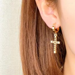 Dangle Earrings Fashion Cross Series Stainless Steel Gold Plated Drop Luxury Goth Wedding Jewellery Accessories Wholesale
