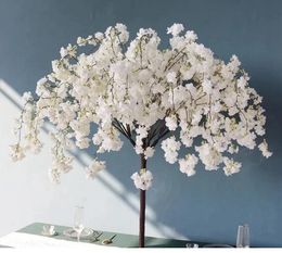 4pcs Cherry Tree Simulation Plant Fake Simulated Flower Tree Living Room Hotel Wedding Decoration Home Party Furnishing