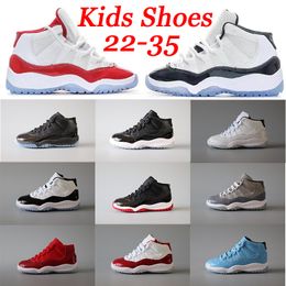 2024 Kids shoes 11 boys Low basketball Jumpman 11s shoe Children black sneaker Chicago designer military grey trainers baby kid youth toddler infant Retro Size 22-35
