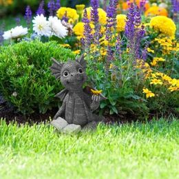 Garden Decorations Dragon Statue Resin Buddha Art Sculptures For Outdoor Backyard Porch Decoration