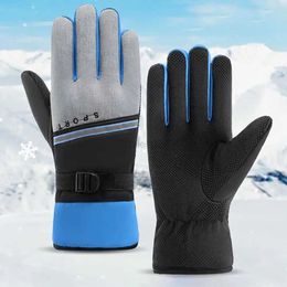 Ski Gloves Men Women Winter Ski Gloves Windproof Thermal Sport Cycling Bike Gloves Bicycle Motorcycle Hiking Camping Hand Warm Gloves zln231116