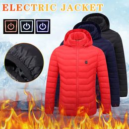Outdoor Jackets Hoodies Women's winter USB smart warm clothing jacket standing collar bedding hooded warm jacket solid thick warm casual jacket 231116