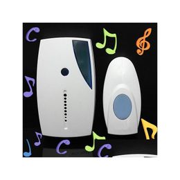 Door Locks White Portable Mini Led 32 Tune Songs Musical Music Sound Voice Wireless Chime Door Room Gate Bell Doorbell Add Remote Cont Dhmib