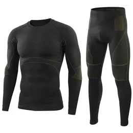 Men's Thermal Underwear Winter Tactical Sets Breathable Training Cycling Physical Fitness Suit Thermo Tracksuits Warm Long Johns