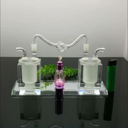 Smoking Pipe Mini Hookah glass bongs Colorful Metal Shape Hot selling twin crystal kettles and water pipe kettles