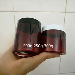 Perfume Bottle 103050pcs Wholesale Amber Plastic Jar and Lids Empty Cosmetic Containers Makeup Box Travel Bottle 200ml 250ml 300ml 231115