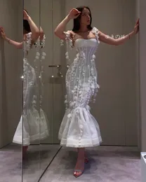 Formalne wieczór białe nowoczesne sukienki długie 2023 Koronkowe aplikacje koronkowe z koraliki z koralikami sukni na imprezę w rozmiarze Vestidos de novia