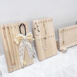 Jewellery Pouches Display Stand Unfinished Wood Holder Key Robust Durable Holders DIY Self-Assembly Living Counter Shows