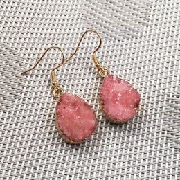 Dangle Earrings Handmade Fashion Natural Stone Agates For Women Water Drop Shape Crystal Earring Jewelry Gifts Size 15x25mm