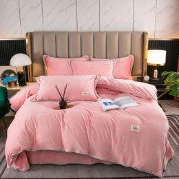 Bedding sets Warm Coral Velvet Duvet Cover Plush Quilt Cover for Winter Queen/King Size Thicken Comforter Cover 220x240 without Pillowcase 231116