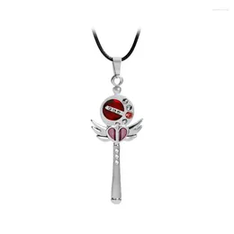 Pendant Necklaces 12 Pcs / Lot Fashion Jewelry Metal Wing Heart Wand Card Captor Necklace