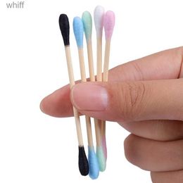 Cotton Swab 200PCS/Box Double Head Cotton Swab Women Makeup Cotton Bamboo Sticks Ears Cleaning Health Care Cleaning ToolL231117