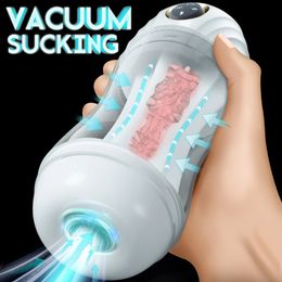 Pump Toys Male Masturbator Toys Automatic Sucking Masturbation Cup For Men Oral Vagina Blowjob Suction Vibrating Sex Machine Adult Goods 231116