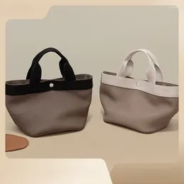 Evening Bags Bag 2023 Korean Series Simple Genuine Leather Women's Cross-body Cabbage Basket Handbag One-shoulder Bucket