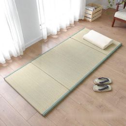 Carpets Japanese Traditional Tatami Mattress Mat Rectangle Large Foldable Floor Straw For Yoga Sleeping Flooring ZM233