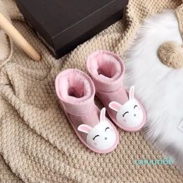 Children Girls Mini snow boots Cartoon Rabbit Cat short boots Winter Warm Toddler Boys Kids baby Plush Warm Shoes