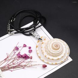 Pendant Necklaces Natural Shell Conch DIY Accessories With Chain For Jewelry Making Charms Necklace Accessory Women Men Gift Party