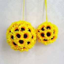Decorative Flowers & Wreaths Wedding Artificial Sunflower Bouquet Silk Fake Flower DIY Bouquets Centrepieces Arrangements Party Home Decor