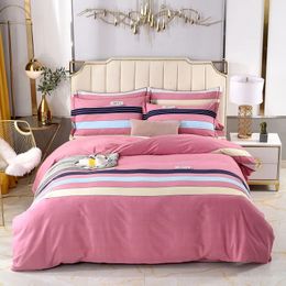 Bedding sets Cotton matte four piece spring and autumn style pure cotton matte bed sheets quilts bedding sets white 231116