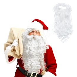 Cosplay Wigs Christmas role-playing synthetic wig short hair white/gray Santa Claus beard unisex men and women's party dressing props role-playing accessories 231116