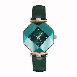 Watch Watches high quality Luxury Octagon Limited Edition diamond small green skin with quartz 31mm watch