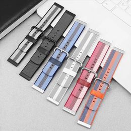 Watch Bands Universal Nylon Strap 20/22mm Men's Flat Direct Mouth Canvas