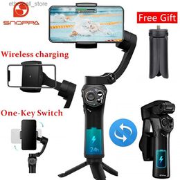 Stabilizers USED Snoppa atom 3 Axis Gimbal Smartphone Handheld Stabilizer For iPhone Gopro hero 8 9 Pk Osmo mobile4 Q231116