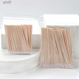 Cotton Swab Disposable Ultra-small 100pcs Lint Free Micro Brushes Wood Buds Swabs Eyelash Extension Glue Removing ToolsL23111