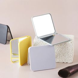 Compact Mirrors 2face Makeup Mirror Square Portable Cute Girl's Gift Hand Mini Magnifying Mirror Pocket Doublesided Makeup Mirror Compact 231115
