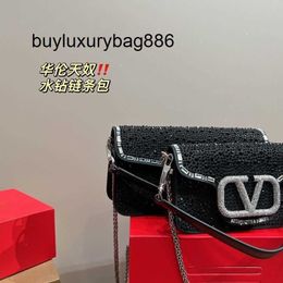 Luxury Bags 3D Bead Handbag 2023 Big New Full Diamond Women's Bag with High Appearance Value Chain Handheld Crossbody Grade Light Luxury One Shoulder Small Square