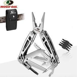 Pliers MOSSY OAK 21 in 1 Multi Tool Wire Stripper Folding Outdoor Camping Multitool Portable Pocket 230414