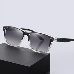 Sunglasses NODARE 2023 Brand Men Retro Polarized TR90 Gradient Vintage Eyewear Accessories Sun Glasses UV400