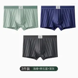Underpants Miiow Men's Underwear Pure Cotton Breathable Antibacterial Shorts Boxer 3PCS