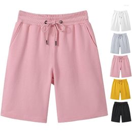 Men's Pants Summer Cotton Knitted Nickel Fashion Sports Shorts Cross-border Solid Colour Women's Casual Of The Same Style