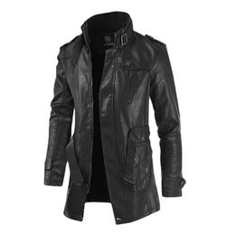 Men's Fur Faux High Quality Jacket Street Windbreaker Coat Men Leather Clothing Thick Fleece Casual PU 231116