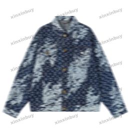 xinxinbuy Men designer Coat Jacket Paris Camouflage flowers jacquard long sleeves women white khaki Black blue XS-2XL