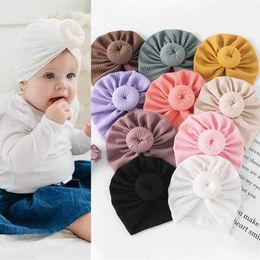 Caps Hats Knotted Hats for Baby Girl Beanie Bow Headband Infant Turban Newborn Head Accessories Winter Hat Warm Bonnet Caps Mother KidsL2402